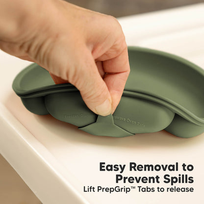 Easy Removal To Prevent Spills, lift PrepGrip™ tabs to release.
 25752453546170