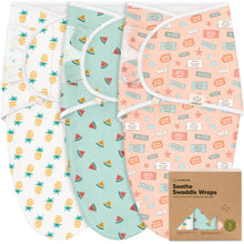 Load image into Gallery viewer, 3-Pack Soothe Swaddle Wraps (Beach Day)
