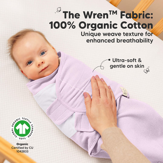 3-Pack Soothe (Wren) Swaddle Wraps (Soft Lilac)