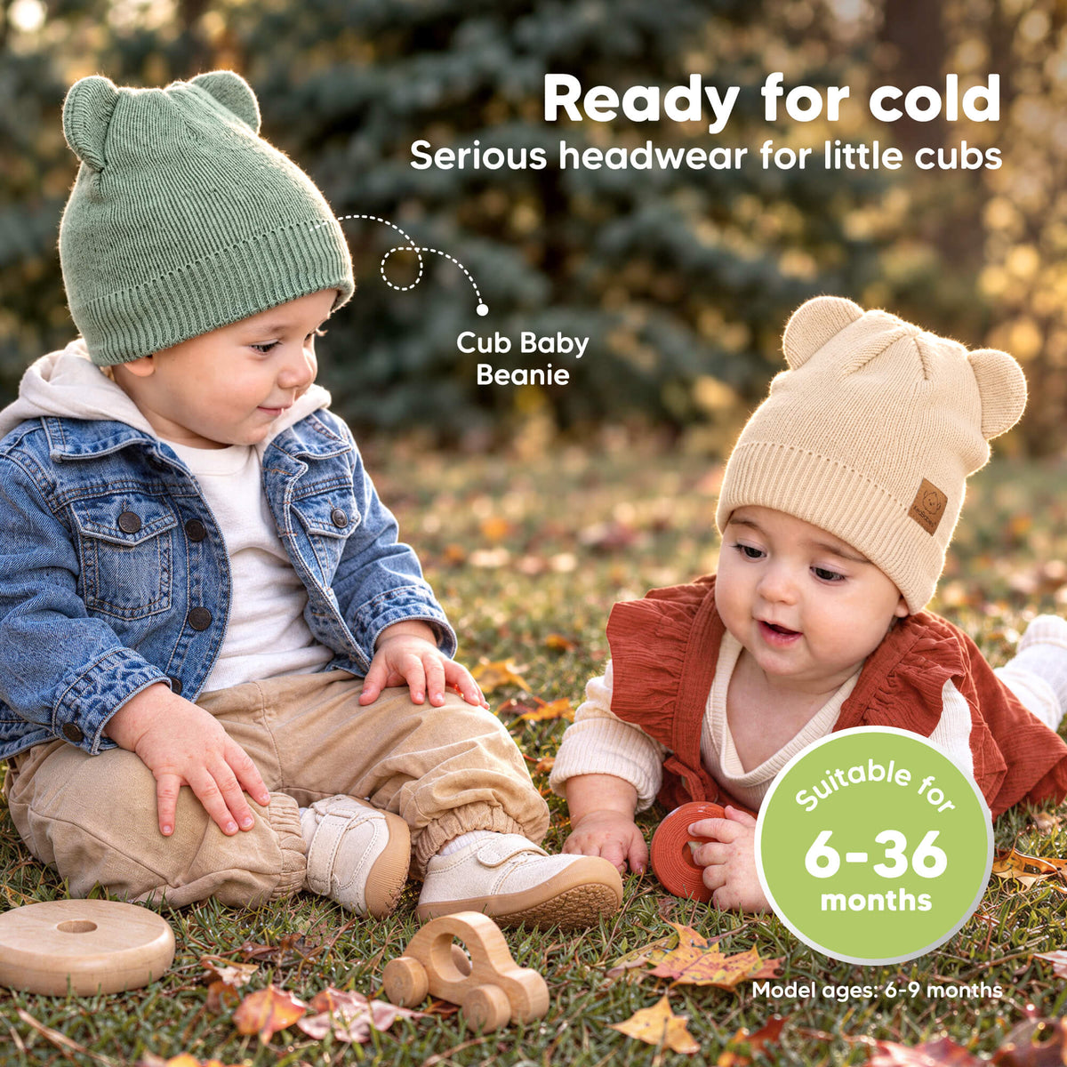 Ready for cold - Serious headwear for little cubs. Suitable for 6-36 months.
 47045403836602