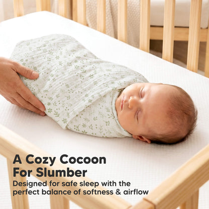 A Cozy Cocoon For Slumber - 
Designed for safe sleep with the perfect balance of softness & airflow 32091663302842
