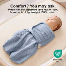 Load image into Gallery viewer, Comfort? You may ask - Made with our Signature Lyra Muslin-soft, breathable, &amp; lightweight 100% cotton. (OEKO-TEX Standard 100)
