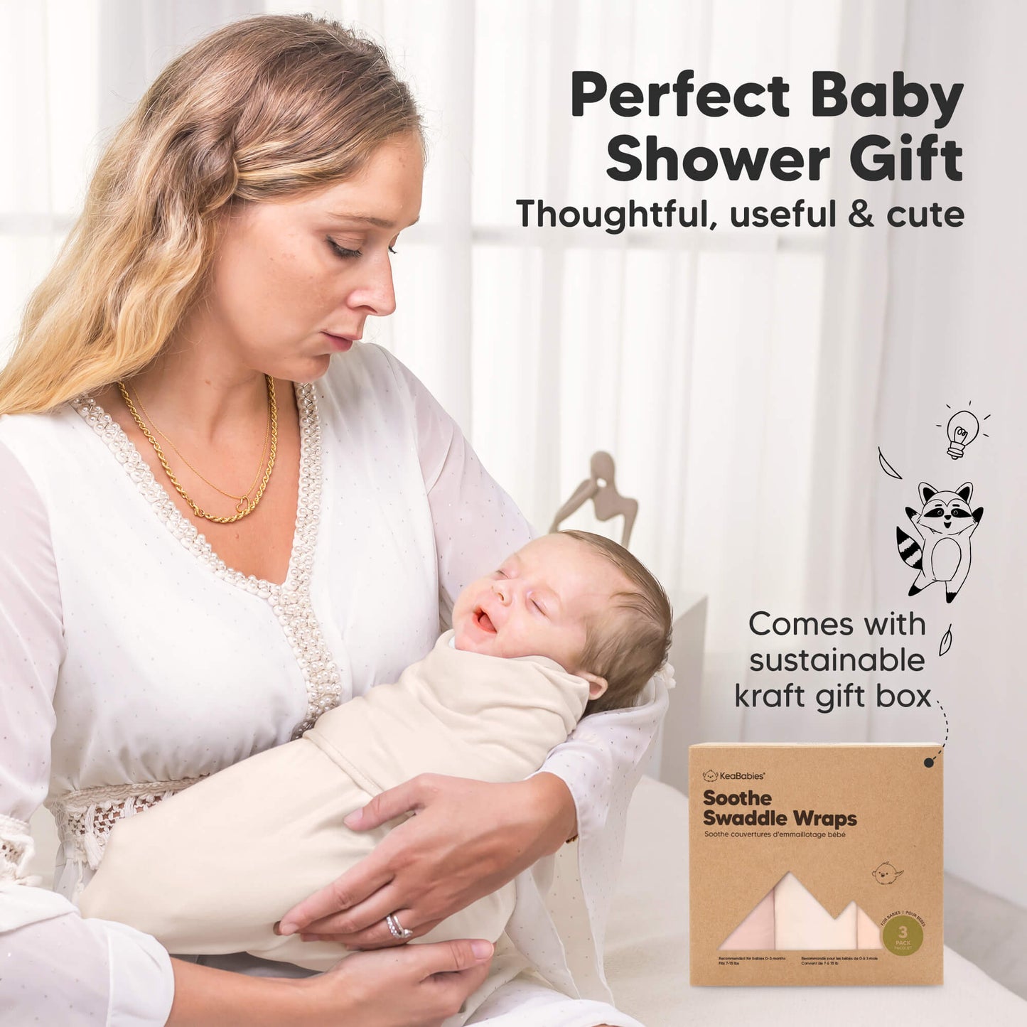 Perfect Baby Shower Gift
Thoughtful, useful & cute
Comes with sustainable kraft gift box 31431839154362