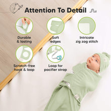 Load image into Gallery viewer, 3-Pack Soothe Swaddle Wraps with Knot Hats (Fleur)
