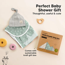 Load image into Gallery viewer, 3-Pack Soothe Swaddle Wraps with Knot Hats (Prairie)

