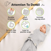 Load image into Gallery viewer, 3-Pack Soothe Swaddle Wraps with Knot Hats (Shifts)
