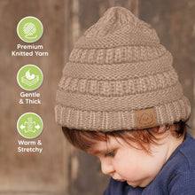 Load image into Gallery viewer, 3-Pack Warmzy Baby Beanies (Dune, M)
