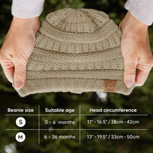 Load image into Gallery viewer, 3-Pack Warmzy Baby Beanies (Latte, M)
