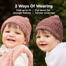 Load image into Gallery viewer, 3-Pack Warmzy Baby Beanies (Tea Rose, M)

