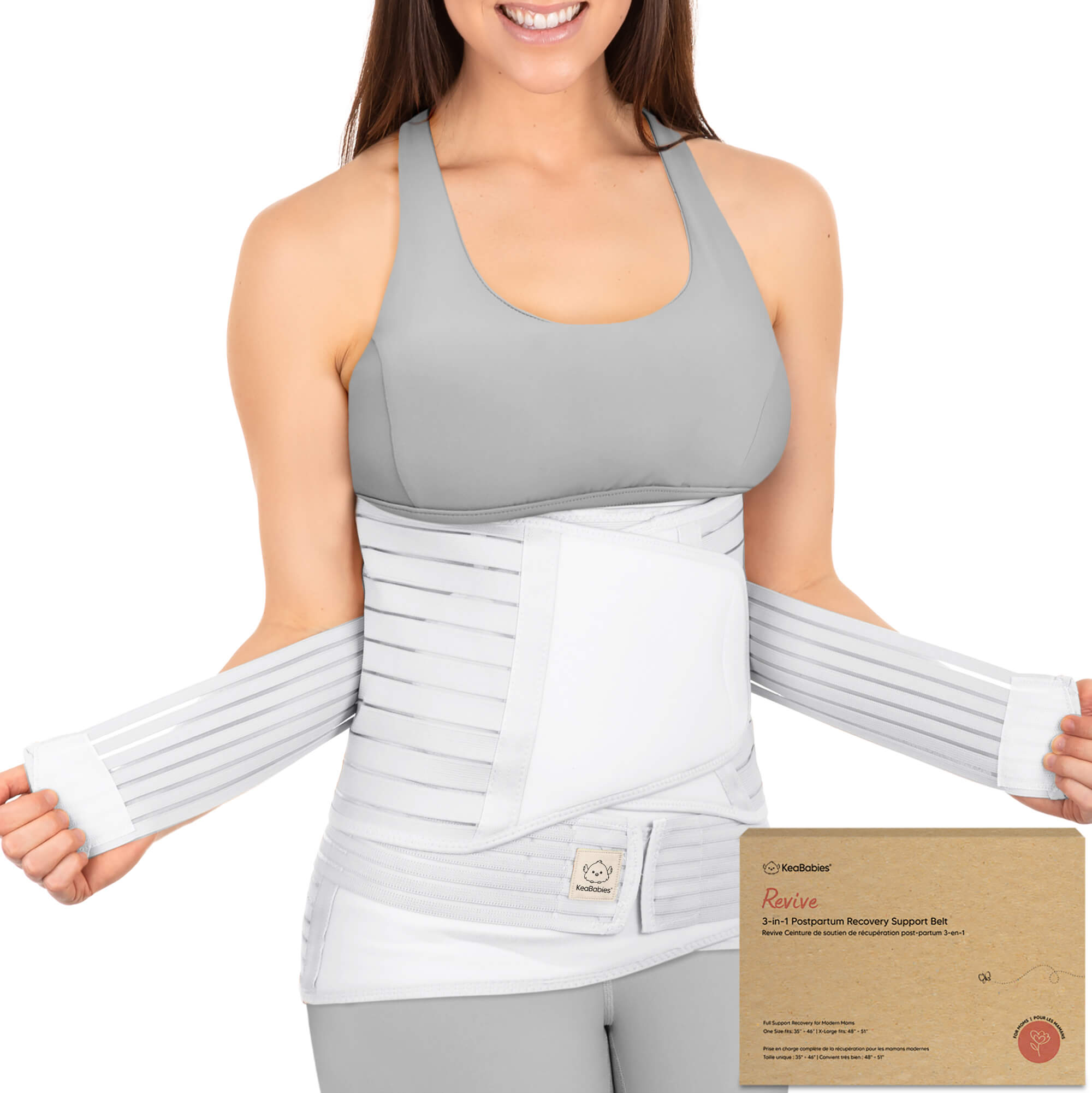 Bbmom Medium Postpartum Recovery Support Belt 3-in-1 Black Adjustable  Breathable