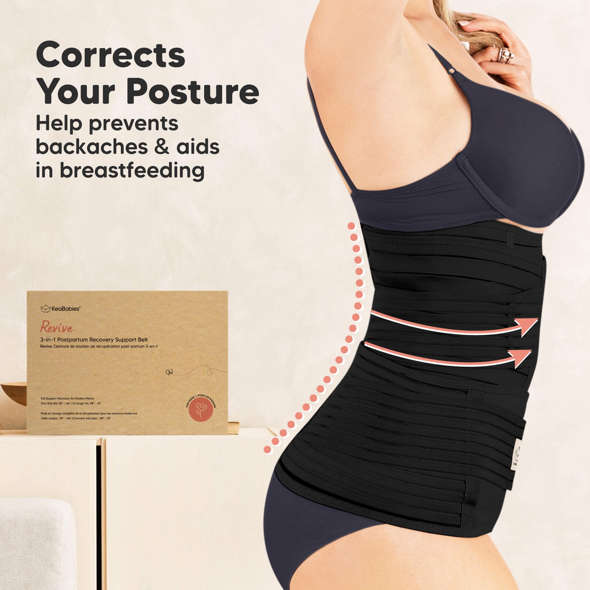 Corrects Your Posture - Help prevents backaches & aids in breastfeeding 31168562757818