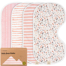 Load image into Gallery viewer, 4-Pack Hallo Burp Cloths (Sweet Charm)
