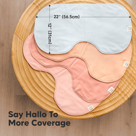 4-Pack Hallo Burp Cloths (Flora Dew)