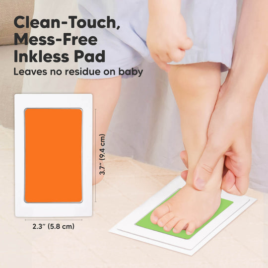 Baby Hand and Footprint Inkless Ink Pad Kit | Mess-free, 100% Baby