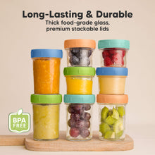 Load image into Gallery viewer, 4-Pack Prep Jars Food Glass Containers (Kea)
