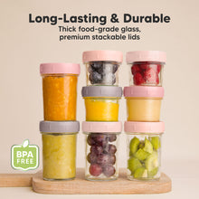 Load image into Gallery viewer, 4-Pack Prep Jars Food Glass Containers (Roseate)
