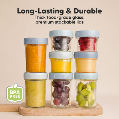 Long-Lasting & Durable made with thick food-grade glass and premium stackable lids, BPA-free.
 28105179103418