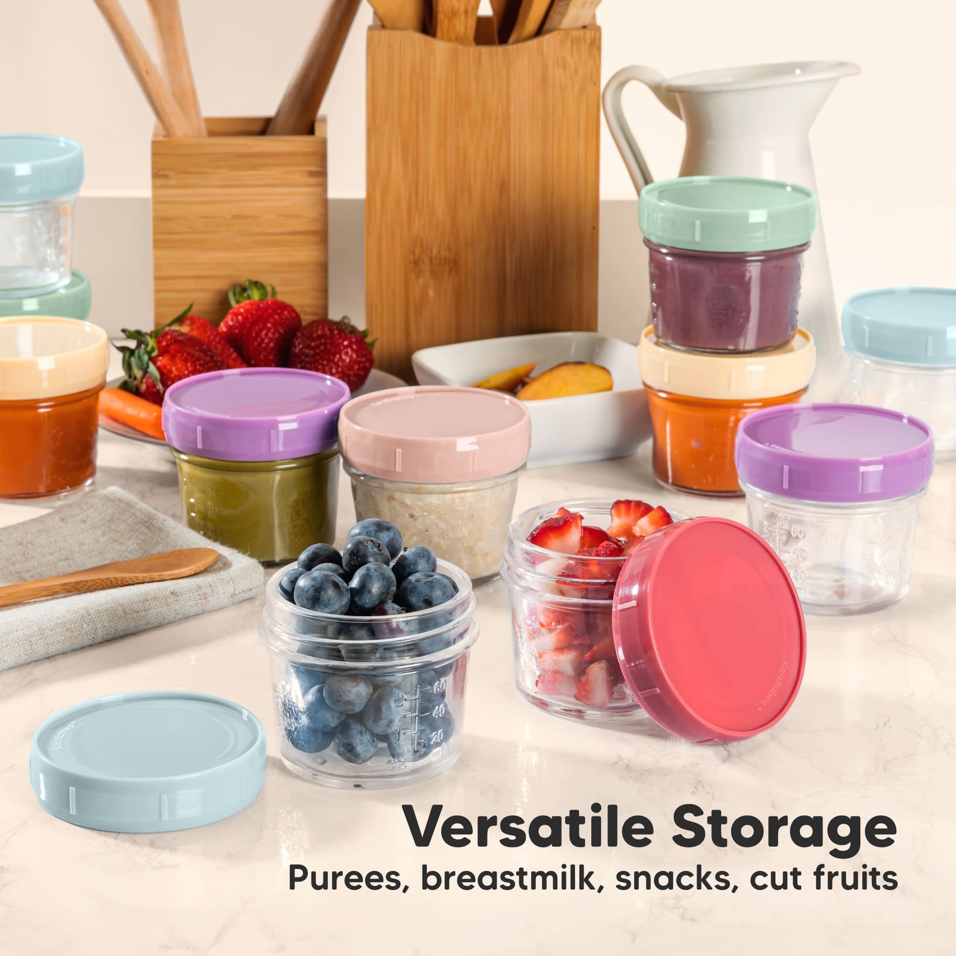 Versatile Storage for purées, breastmilk, snacks, and cut fruits.
 28105179201722