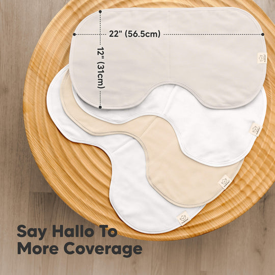 4-Pack Hallo Burp Cloths (Pure)