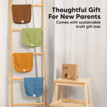 Load image into Gallery viewer, 5-Pack Lumi Muslin Burp Cloths (Primeval)
