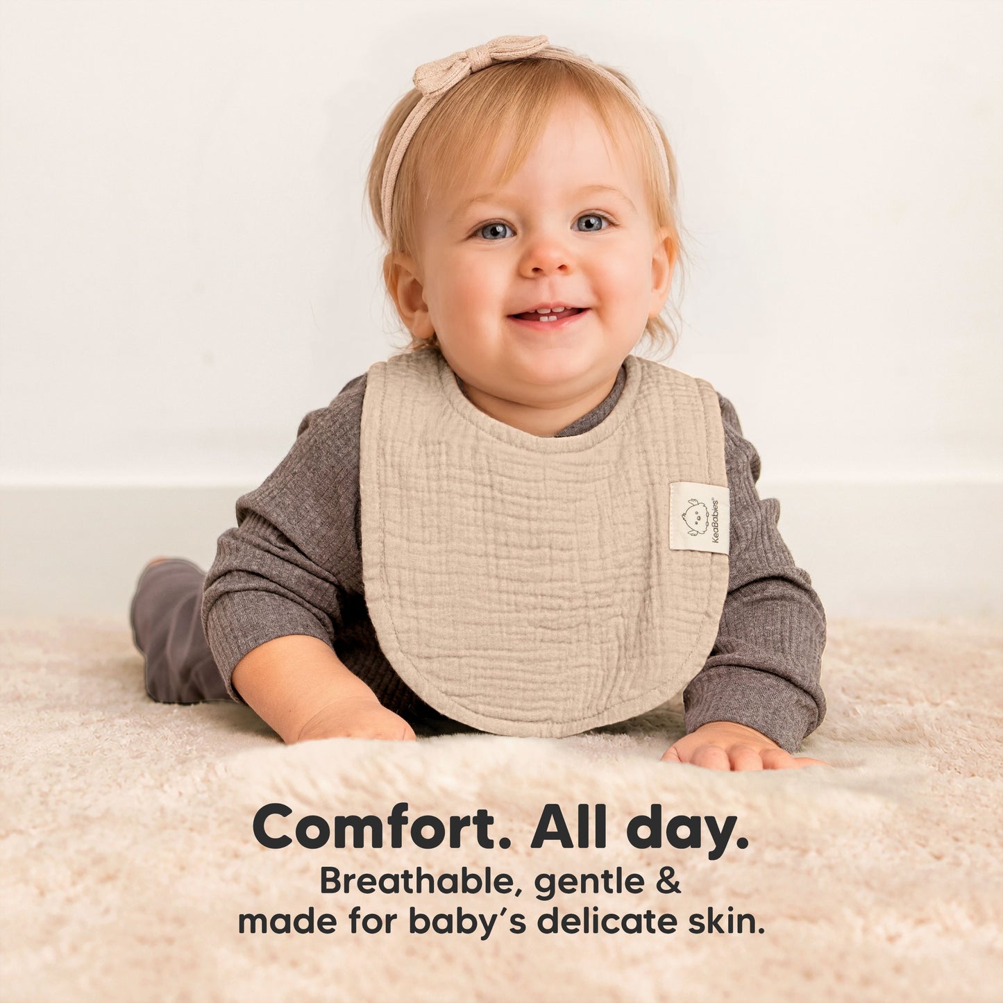 Comfort. All day - Breathable, gentle and made for baby's delicate skin. 34121506291898
