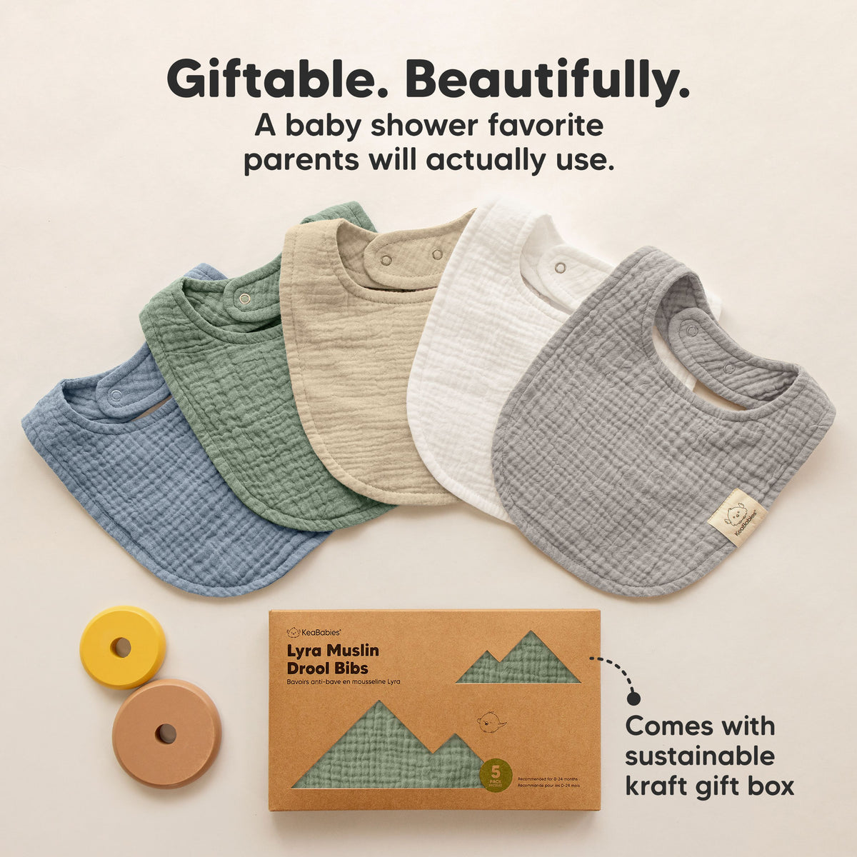 Giftable. Beautifully - A baby shower favorite parents will actually use. (Comes with sustainable kraft gift box) 34121506488506