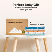 Load image into Gallery viewer, Softe Muslin Baby Burp Cloth (Cosmo)
