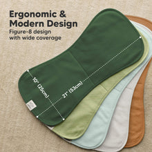 Load image into Gallery viewer, 5-Pack Urban Quin Burp Cloths (Hunter)
