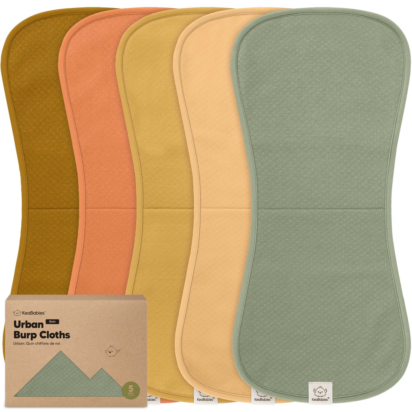 5-Pack Urban Quin Burp Cloths 27922694144186