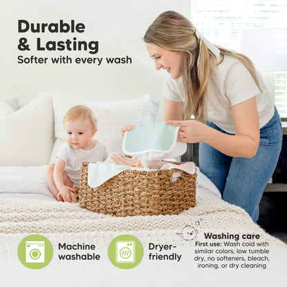 Durable & Lasting 
Softer with every wash 
Machine Washable 
Dryer-friendly
Washing care - First use: Wash cold with similar colors, low tumble dry, no softeners, bleach, ironing, or dry cleaning  29394036621498