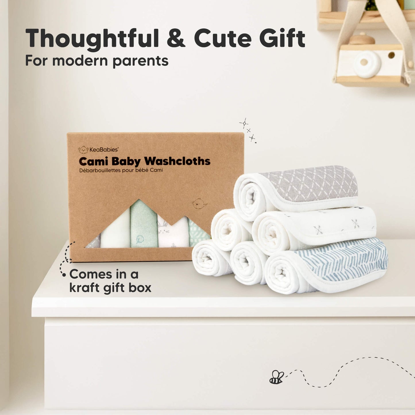 Thoughtful & Cute Gift 
For modern parents 
Comes in a kraft gift box  29394036719802