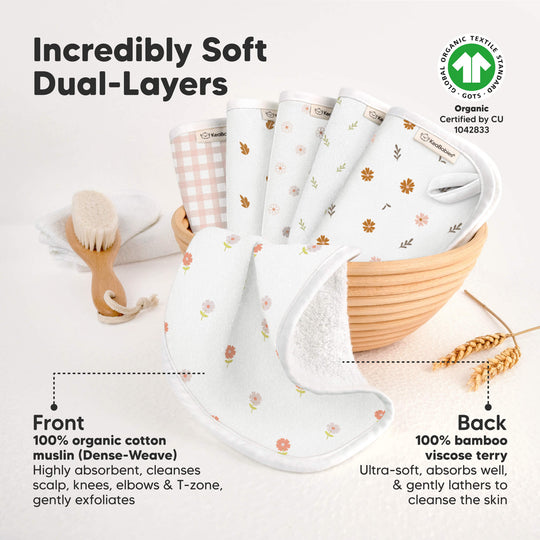 6-Pack Cami Baby Washcloths (Petals)