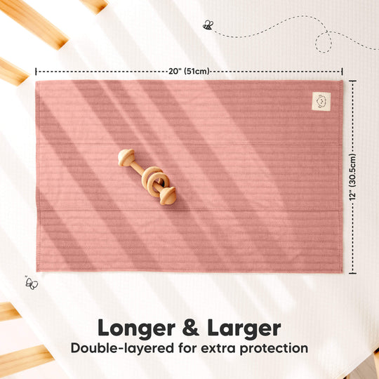 6-Pack Shea (Stria) Burp Cloths (Mauve)