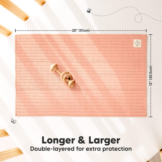 6-Pack Shea (Stria) Burp Cloths (Muted Pastel)