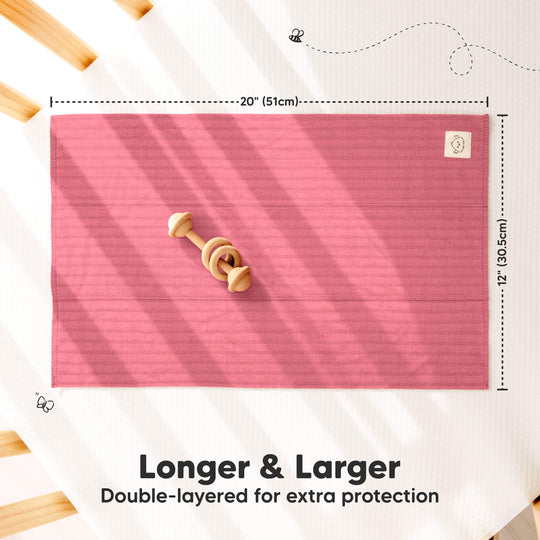 6-Pack Shea (Stria) Burp Cloths (Rosewood)