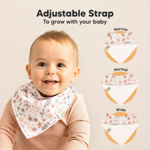Load image into Gallery viewer, 8-Pack Organic Bandana Bibs (Bloom)
