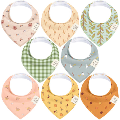8-Pack Organic Bandana Bibs (Boy) 28726976512186