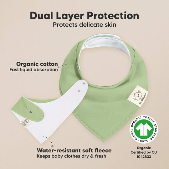 8-Pack Organic Bandana Bibs (Dew)