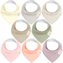 Load image into Gallery viewer, 8-Pack Organic Bandana Bibs (Embrace)
