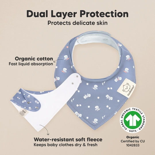 8-Pack Organic Bandana Bibs (Fleur)