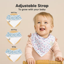 Load image into Gallery viewer, 8-Pack Organic Bandana Bibs (Flourish)
