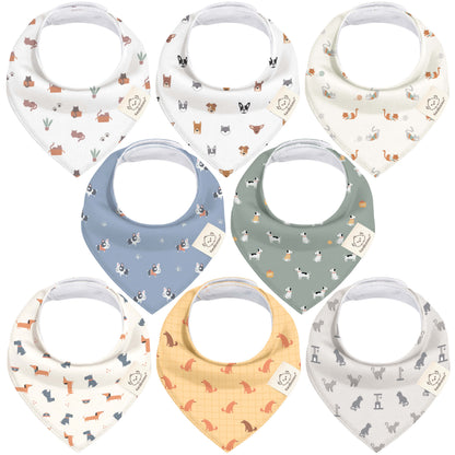 8-Pack Organic Bandana Bibs (Boy) 26605948010682