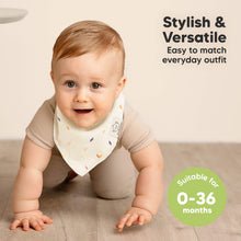 Load image into Gallery viewer, 8-Pack Organic Bandana Bibs (Prism)
