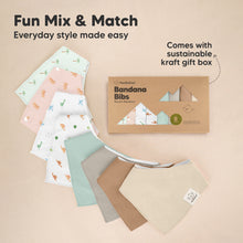 Load image into Gallery viewer, 8-Pack Organic Bandana Bibs (Roarsome)
