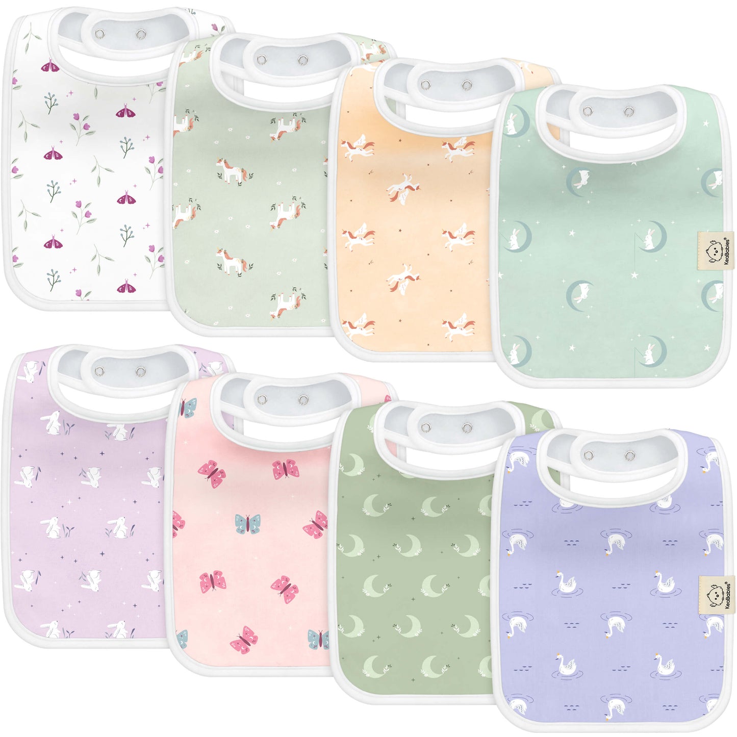 8-Pack Coast Drool Bibs 28819646972090