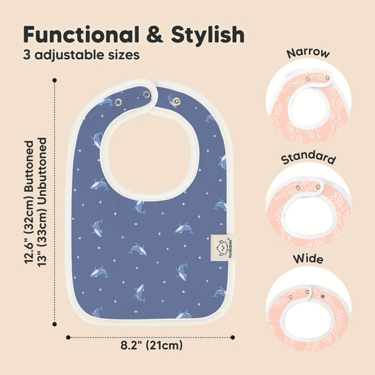 8-Pack Coast Drool Bibs (Marine Muse)