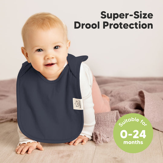 8-Pack Hallo Drool Bibs (Eclipse)