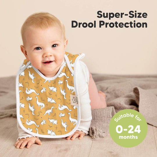8-Pack Hallo Drool Bibs (Mesozoic)