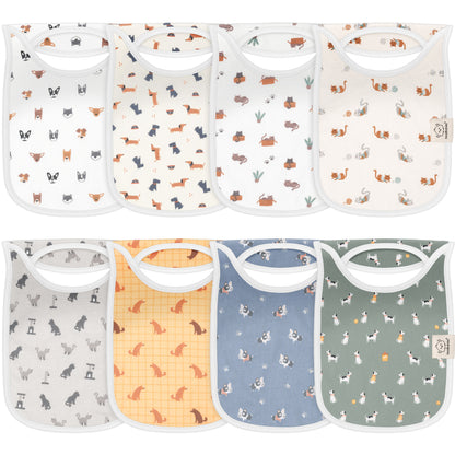 8-Pack Hallo Drool Bibs 26831860564154