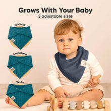 Load image into Gallery viewer, 8-Pack Lumi Muslin Bandana Bibs (Eclipse)
